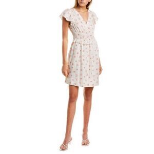 Rebecca Taylor L Maui Floral Silk
Blend Dress in Snow Combo Size M NWT